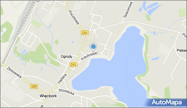 Więcbork, Potulickich, mapa Więcbork