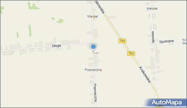 Wielmoża, Poprzeczna, mapa Wielmoża