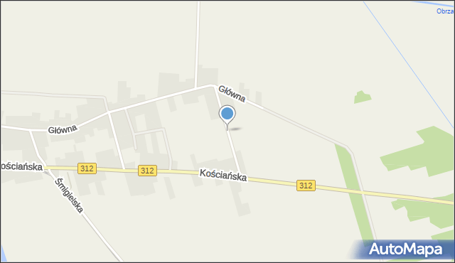 Wilkowo Polskie, Podgórna, mapa Wilkowo Polskie