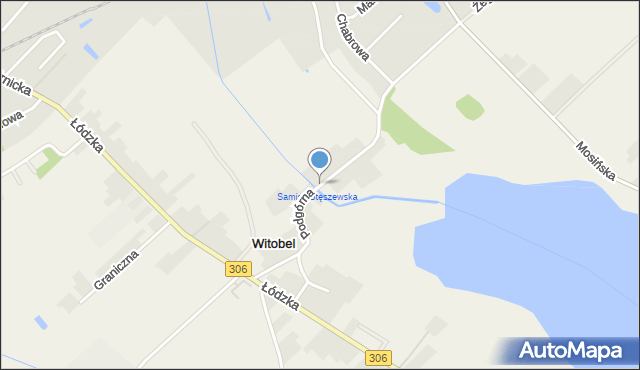 Witobel, Podgórna, mapa Witobel