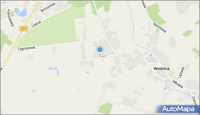 Wodnica gmina Ustka, Poziomkowa, mapa Wodnica gmina Ustka