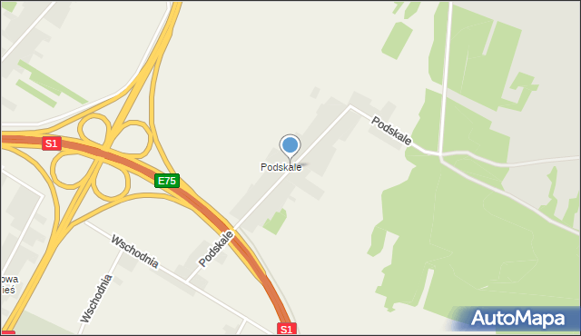 Wojkowice Kościelne, Podskale, mapa Wojkowice Kościelne
