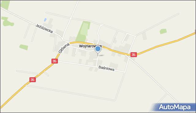 Wojnarowice, Polna, mapa Wojnarowice