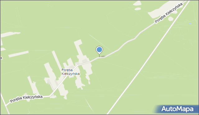 Wola Malkowska, Poręba Kiełczyńska, mapa Wola Malkowska