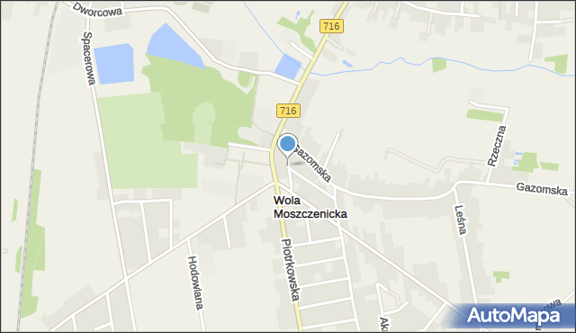 Wola Moszczenicka, Południowa, mapa Wola Moszczenicka