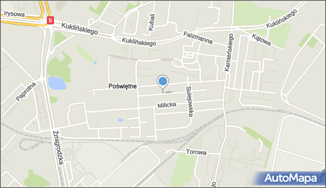 Wrocław, Postolińska, mapa Wrocławia