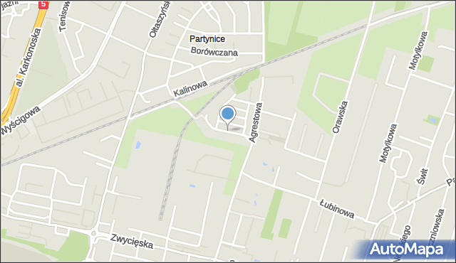 Wrocław, Poziomkowa, mapa Wrocławia