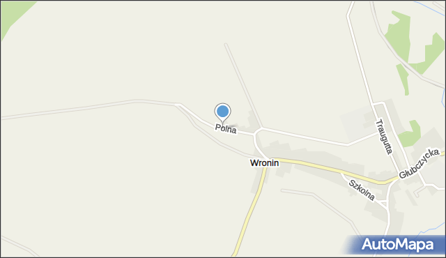 Wronin gmina Polska Cerekiew, Polna, mapa Wronin gmina Polska Cerekiew