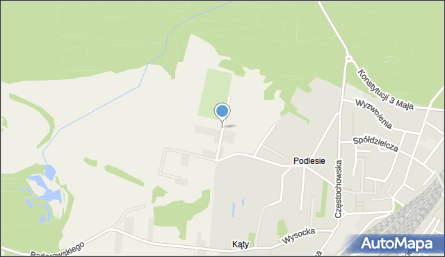 Wysoka gmina Łazy, Podmiejska, mapa Wysoka gmina Łazy