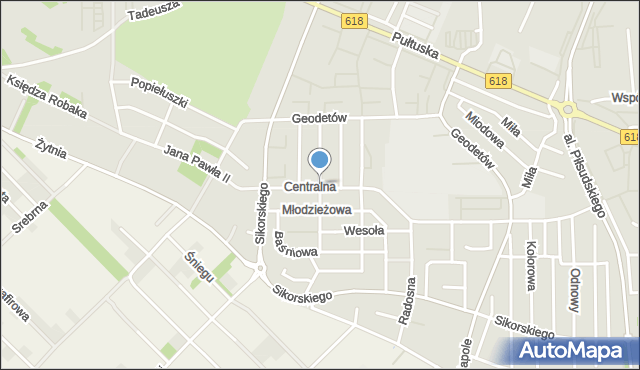 Wyszków, Pogodna, mapa Wyszków