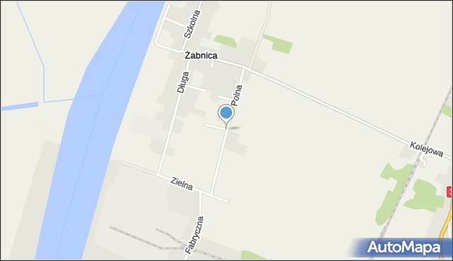 Żabnica gmina Gryfino, Polna, mapa Żabnica gmina Gryfino
