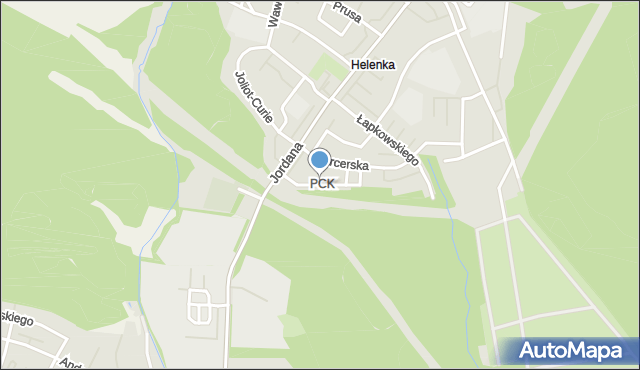 Zabrze, Polskiego Czerwonego Krzyża, mapa Zabrza