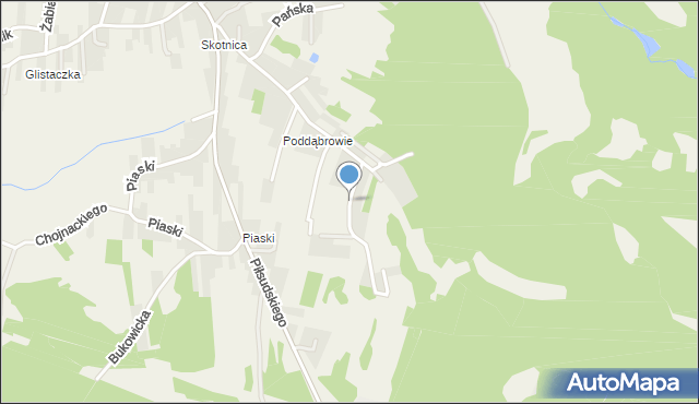 Zagórze gmina Babice, Podgrodzisko, mapa Zagórze gmina Babice