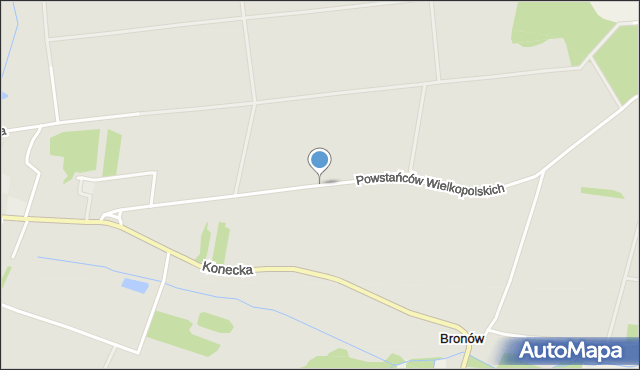 Żarnów powiat opoczyński, Powstańców Wielkopolskich, mapa Żarnów powiat opoczyński