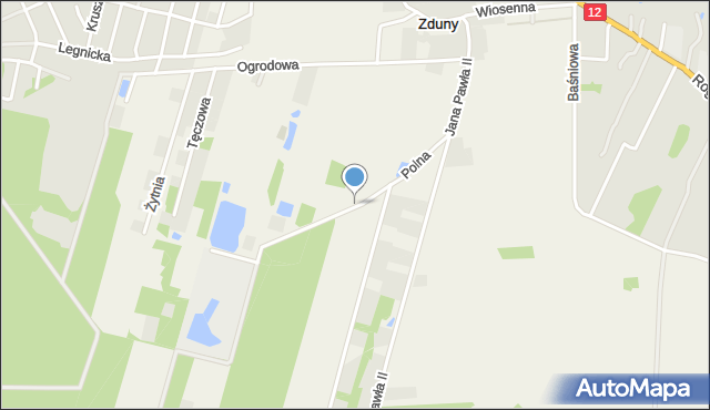 Zduny gmina Opatówek, Polna, mapa Zduny gmina Opatówek