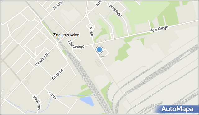 Zdzieszowice, Powstańców Śląskich, mapa Zdzieszowice