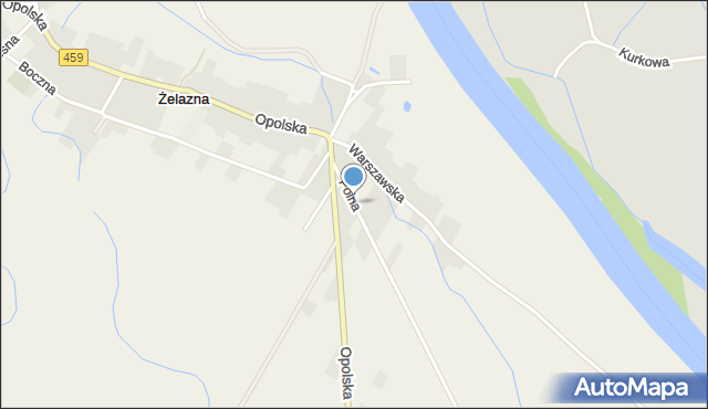Żelazna gmina Dąbrowa, Polna, mapa Żelazna gmina Dąbrowa
