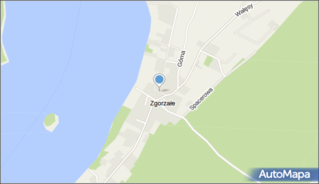 Zgorzałe, Pod Kasztanem, mapa Zgorzałe