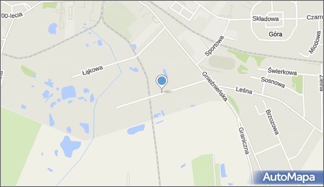 Żnin, Powstańców Wielkopolskich, mapa Żnin