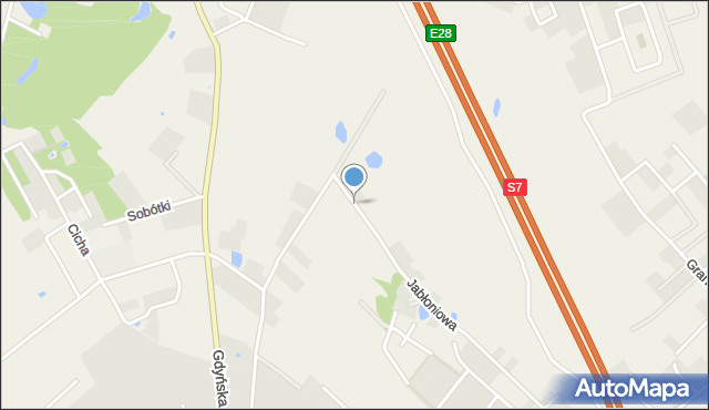 Żukowo powiat kartuski, Pod Pępowo, mapa Żukowo powiat kartuski