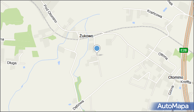 Żukowo powiat kartuski, Podmiejska, mapa Żukowo powiat kartuski