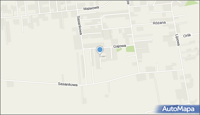 Abramowice Prywatne, Przytulna, mapa Abramowice Prywatne