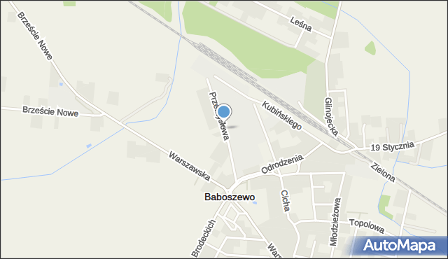 Baboszewo, Przemysłowa, mapa Baboszewo