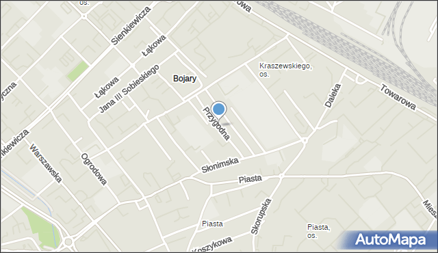 Białystok, Przygodna, mapa Białegostoku