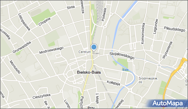 Bielsko-Biała, Przechód, mapa Bielsko-Białej
