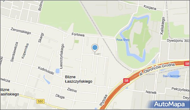 Blizne Łaszczyńskiego, Przechodnia, mapa Blizne Łaszczyńskiego