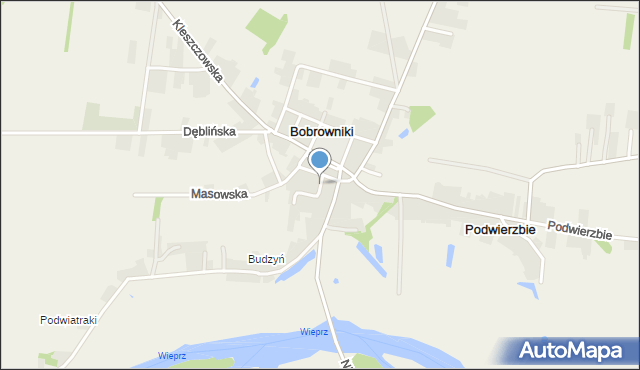 Bobrowniki gmina Ryki, Przechodnia, mapa Bobrowniki gmina Ryki