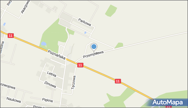 Brodowo gmina Środa Wielkopolska, Przemysłowa, mapa Brodowo gmina Środa Wielkopolska
