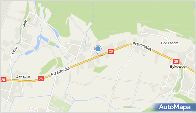 Bykowce, Przemyska, mapa Bykowce