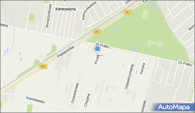 Chechło Pierwsze, Prusa Bolesława, mapa Chechło Pierwsze