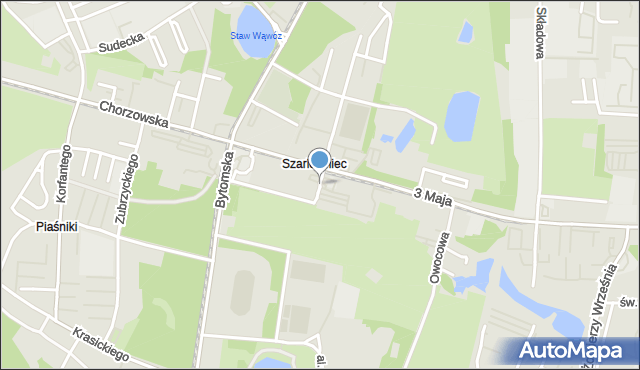 Chorzów, Przyjaciół Śląska, mapa Chorzów