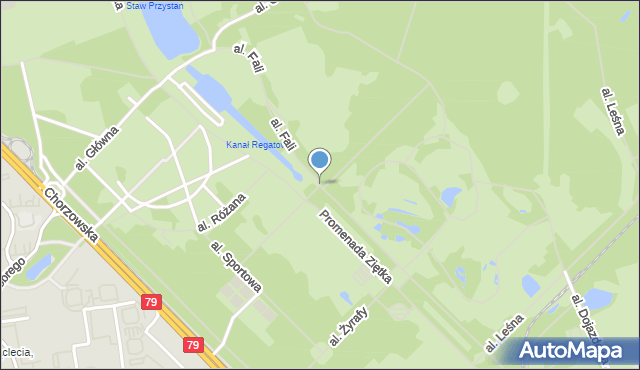 Chorzów, Promenada Ziętka Jerzego, gen., mapa Chorzów