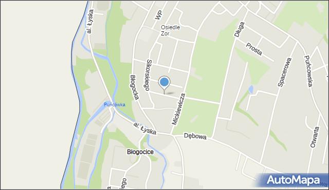 Cieszyn, Przerwy-Tetmajera Kazimierza, mapa Cieszyna