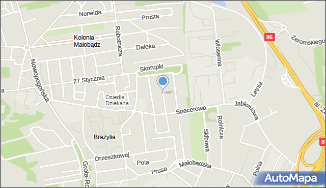 Czeladź, Promyka Kazimierza, mapa Czeladź