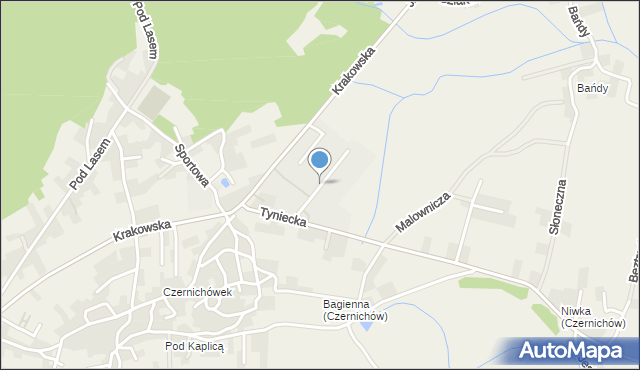 Czernichów powiat krakowski, Przemysłowa, mapa Czernichów powiat krakowski