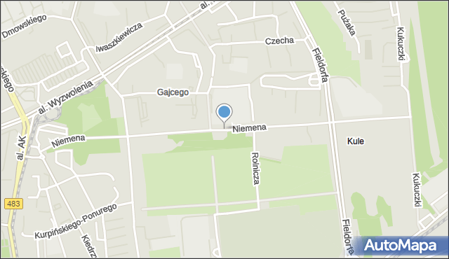 Częstochowa, Promenada Niemena Czesława, mapa Częstochowy