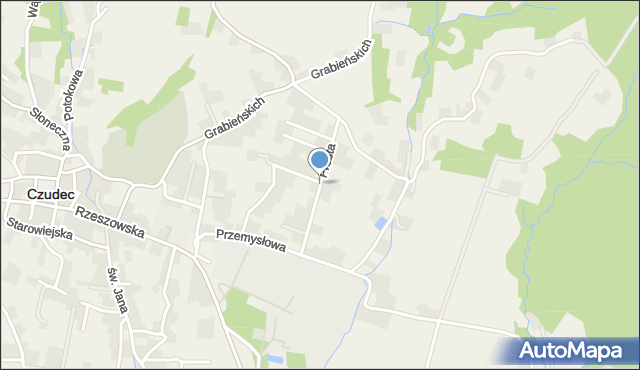 Czudec, Prosta, mapa Czudec
