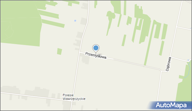 Dąbrowa gmina Pawłów, Przemysłowa, mapa Dąbrowa gmina Pawłów