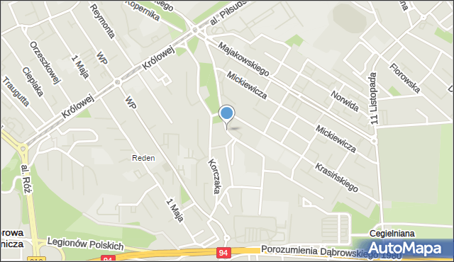 Dąbrowa Górnicza, Przemysłowa, mapa Dąbrowa Górnicza