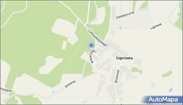 Dąbrówka gmina Luzino, Przyleśna, mapa Dąbrówka gmina Luzino