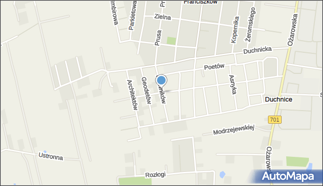 Duchnice, Prawników, mapa Duchnice