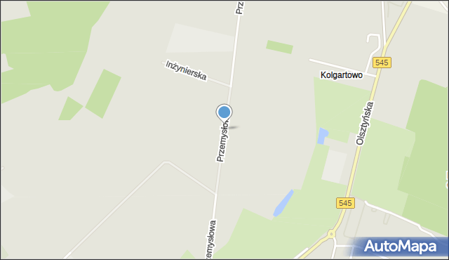 Działdowo, Przemysłowa, mapa Działdowo