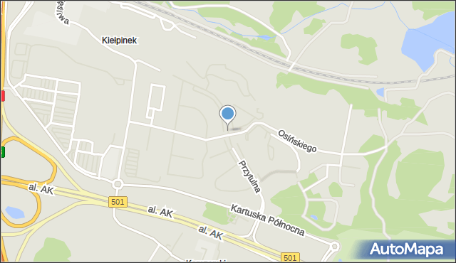Gdańsk, Przytulna, mapa Gdańska