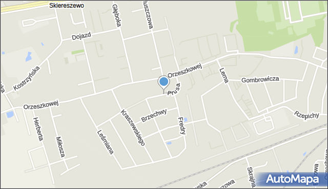 Gniezno, Prusa Bolesława, mapa Gniezna