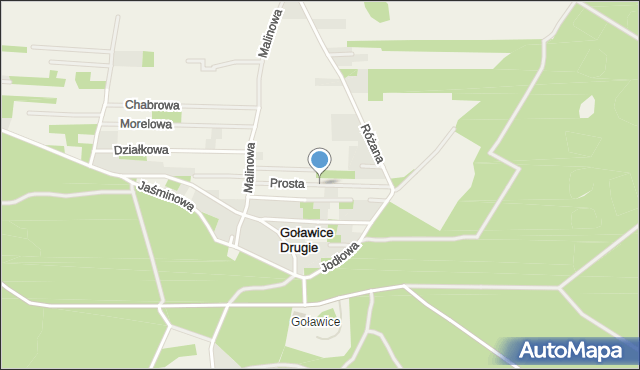 Goławice Drugie, Prosta, mapa Goławice Drugie