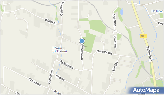 Goleszów powiat cieszyński, Przelotowa, mapa Goleszów powiat cieszyński